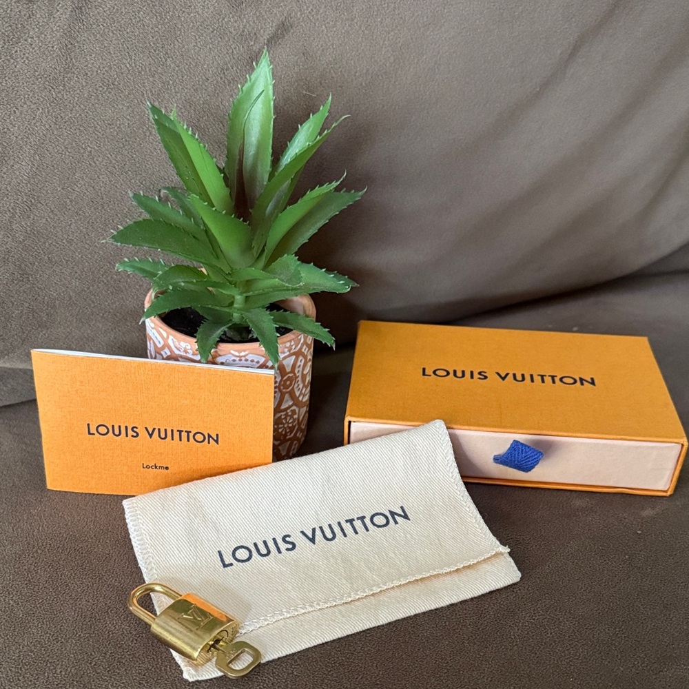Louis Vuitton Gold Padlock with Branded Box and Dust Pouch